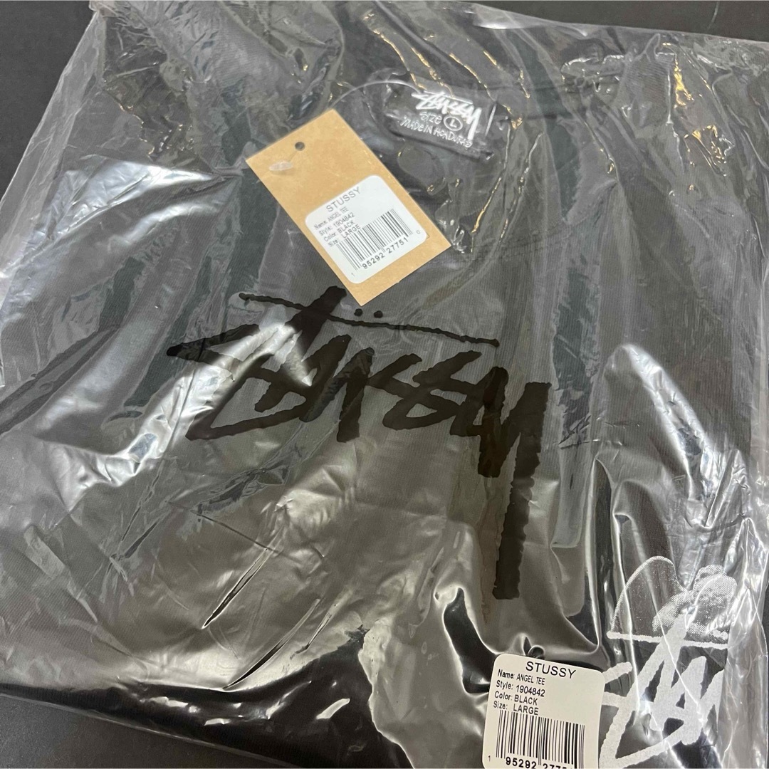 STUSSY(ステューシー)の海外限定 ステューシー Tシャツ 半袖 ブラック 8ボール エンジェル L メンズのトップス(Tシャツ/カットソー(半袖/袖なし))の商品写真