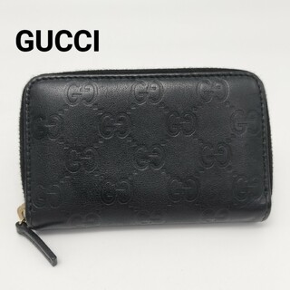 グッチ(Gucci)の極美品✨グッチ　コインケース　財布　シマレザー　ブラック　黒(コインケース)
