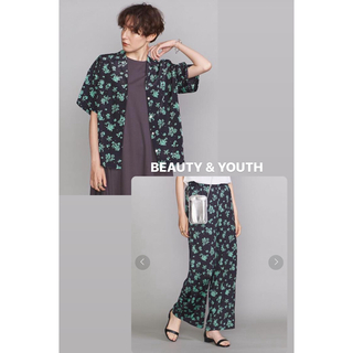 ビューティアンドユースユナイテッドアローズ(BEAUTY&YOUTH UNITED ARROWS)のBEAUTY&YOUTH フラワープリント イージーパンツ　シャツ　セットアップ(シャツ/ブラウス(半袖/袖なし))