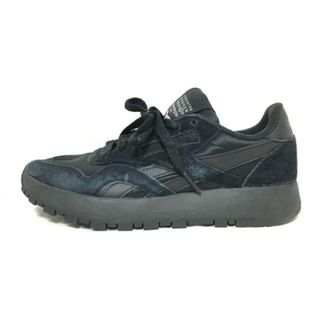 Maison Margiela(メゾンマルジェラ) スニーカー 23.5 レディース - 黒 タビ/REEBOKコラボ 化学繊維×スエード(スニーカー)