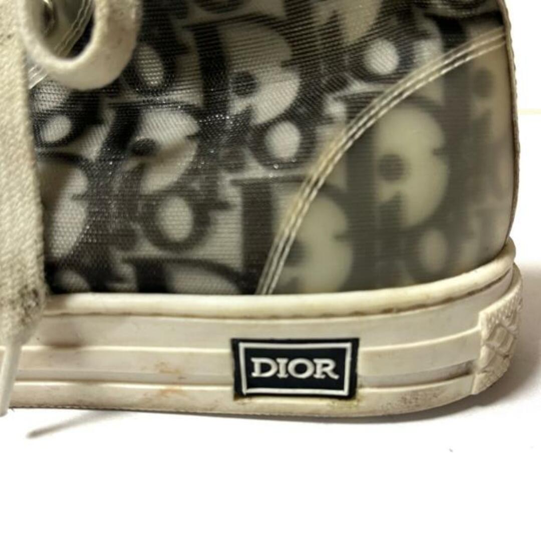 Christian Dior(クリスチャンディオール)のDIOR/ChristianDior(ディオール/クリスチャンディオール) スニーカー 34 レディース - 黒×白 ロゴグラム/インソール取外し可/ハイカット 化学繊維 レディースの靴/シューズ(スニーカー)の商品写真