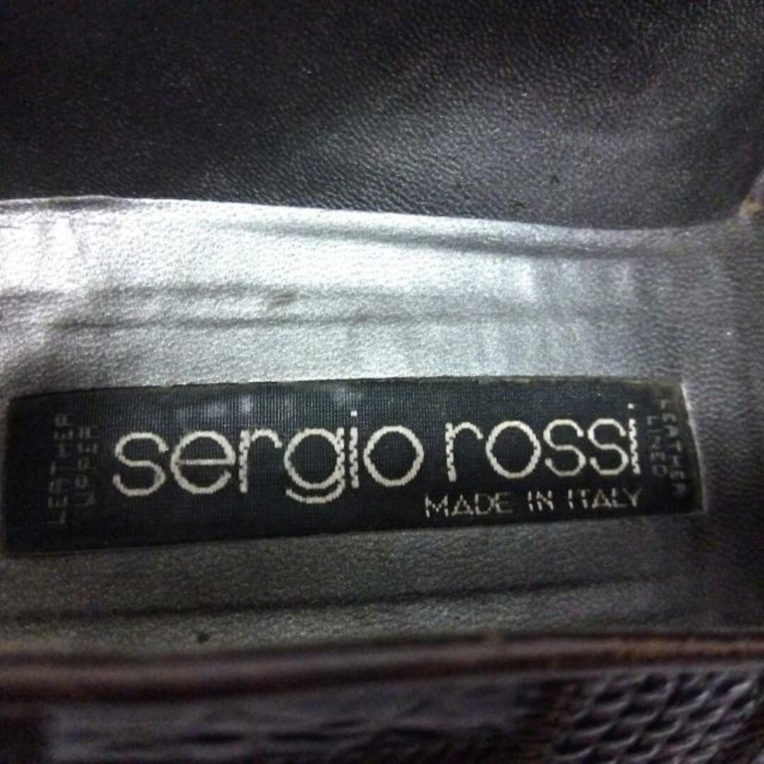 Sergio Rossi(セルジオロッシ)のsergio rossi(セルジオロッシ) ローファー 36 レディース美品  - ダークブラウン 型押し加工 レザー レディースの靴/シューズ(ローファー/革靴)の商品写真