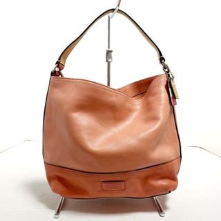 コーチ(COACH)のCOACH(コーチ) ハンドバッグ - ライトピンク×オレンジ レザー(ハンドバッグ)