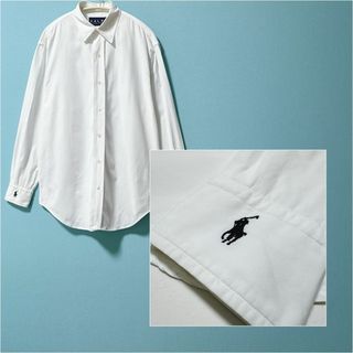 ラルフローレン(Ralph Lauren)の【Ralph Lauren】ラルフローレン ホワイト 刺繍ロゴ シャツ(シャツ/ブラウス(長袖/七分))