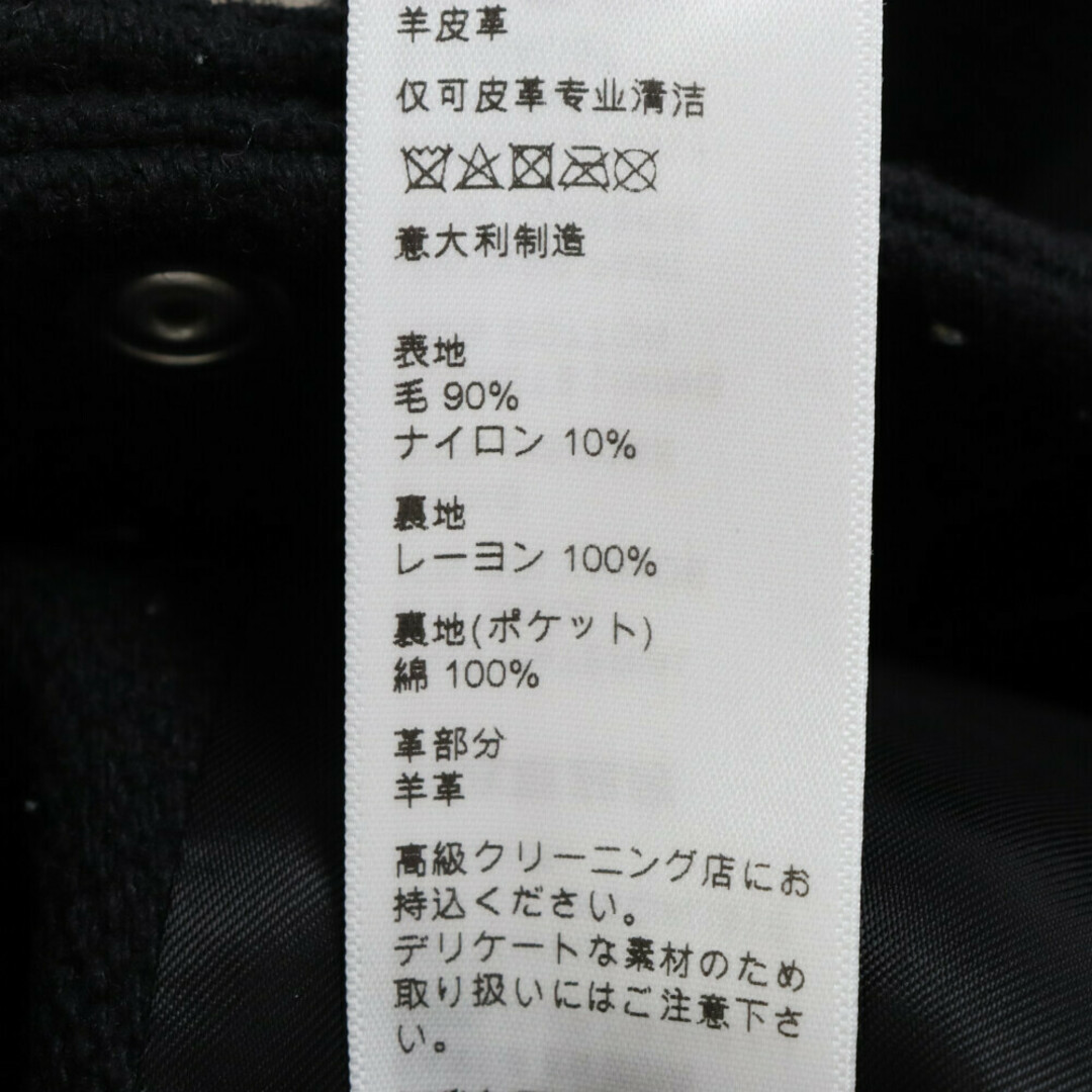 celine(セリーヌ)のCELINE セリーヌ Over Size Teddy Jacket アームレザー ウールテディジャケット スタジャン ブラック 2V56D896C メンズのジャケット/アウター(スタジャン)の商品写真