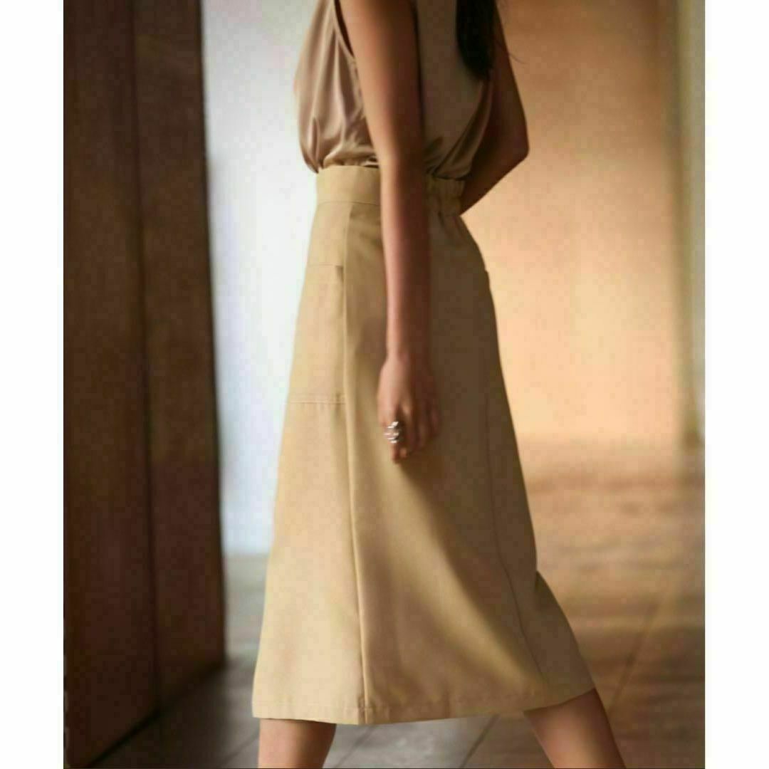 SAISON DE PAPILLON(セゾンドパピヨン)の新品 上品 キレイめ センタースリット入りセミタイトスカート 大きいサイズ XL レディースのスカート(ロングスカート)の商品写真