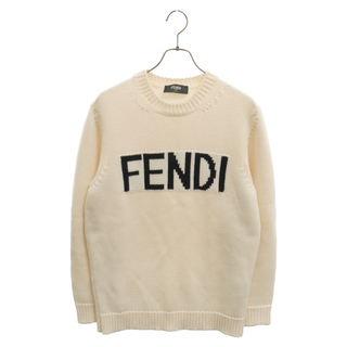 フェンディ(FENDI)のFENDI フェンディ ロゴニット セーター ホワイト FZZ387 A3M3(ニット/セーター)