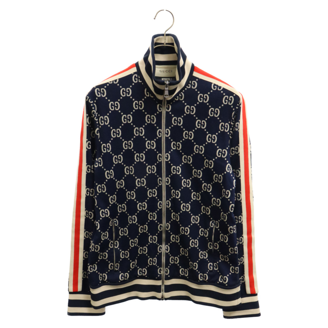 Gucci(グッチ)のGUCCI グッチ 18AW GG Jacquard Cotton Jacket GGジャカードコットンジャケット トラックジャケット ネイビー 496919 X9V05 メンズのジャケット/アウター(フライトジャケット)の商品写真