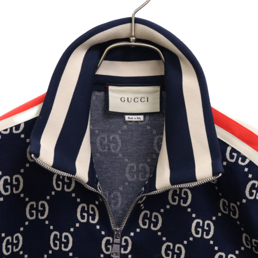 Gucci(グッチ)のGUCCI グッチ 18AW GG Jacquard Cotton Jacket GGジャカードコットンジャケット トラックジャケット ネイビー 496919 X9V05 メンズのジャケット/アウター(フライトジャケット)の商品写真