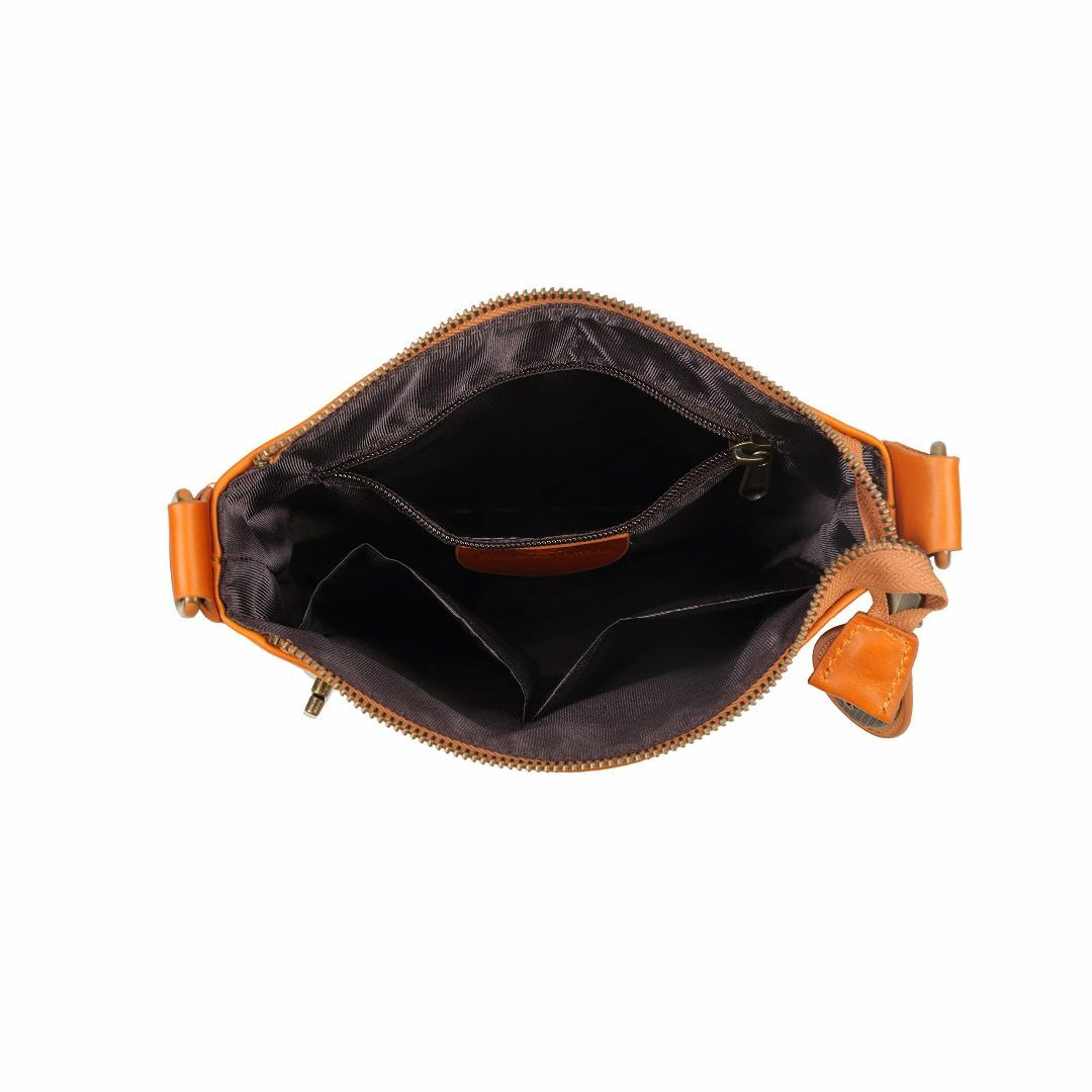 【色: TF001（オレンジ）】「本革」木村工房 メンズ ショルダーバッグ ブラ メンズのバッグ(その他)の商品写真