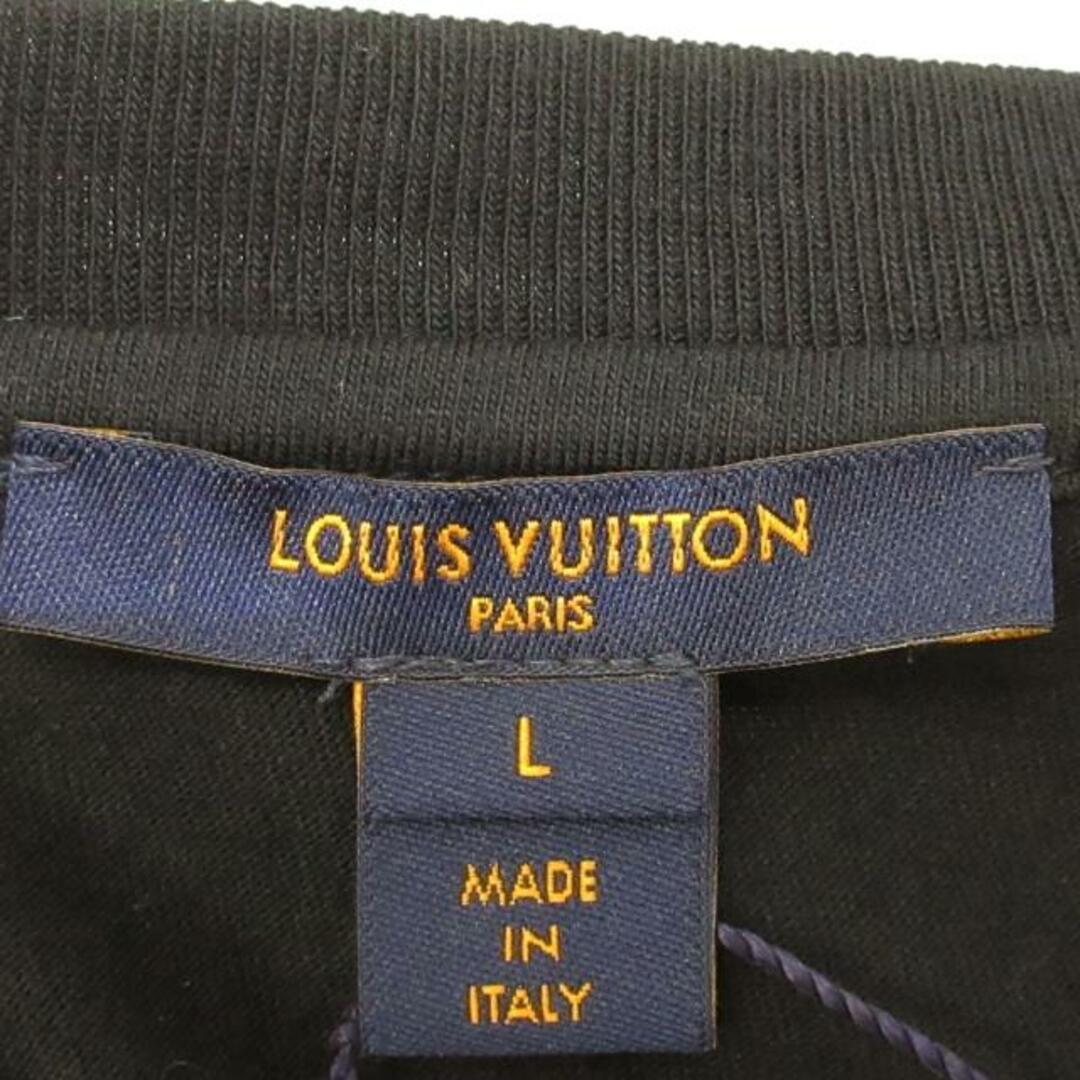 LOUIS VUITTON(ルイヴィトン)のLOUIS VUITTON(ルイヴィトン) 半袖Tシャツ サイズL メンズ美品  - FJTS18TXP 黒×ライトグレー チェーン/反転ロゴ 綿、ポリウレタン メンズのトップス(Tシャツ/カットソー(半袖/袖なし))の商品写真