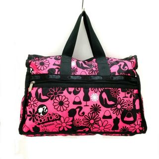 レスポートサック(LeSportsac)のLESPORTSAC(レスポートサック) ボストンバッグ新品同様  ピンク×黒 Barbieコラボ レスポナイロン(ボストンバッグ)