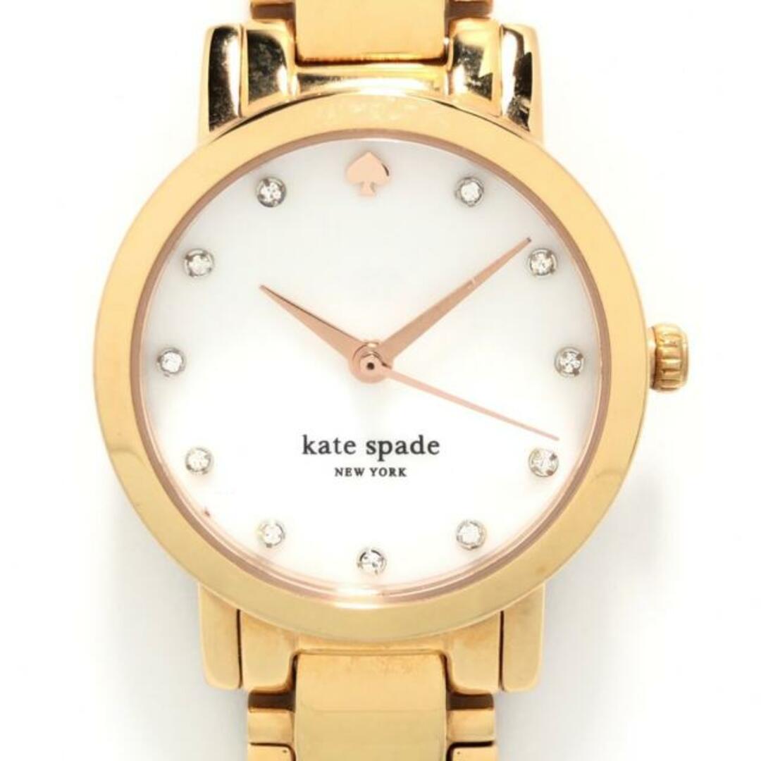 kate spade new york(ケイトスペードニューヨーク)のKate spade(ケイト) 腕時計 0191 レディース ラインストーン 白 レディースのファッション小物(腕時計)の商品写真