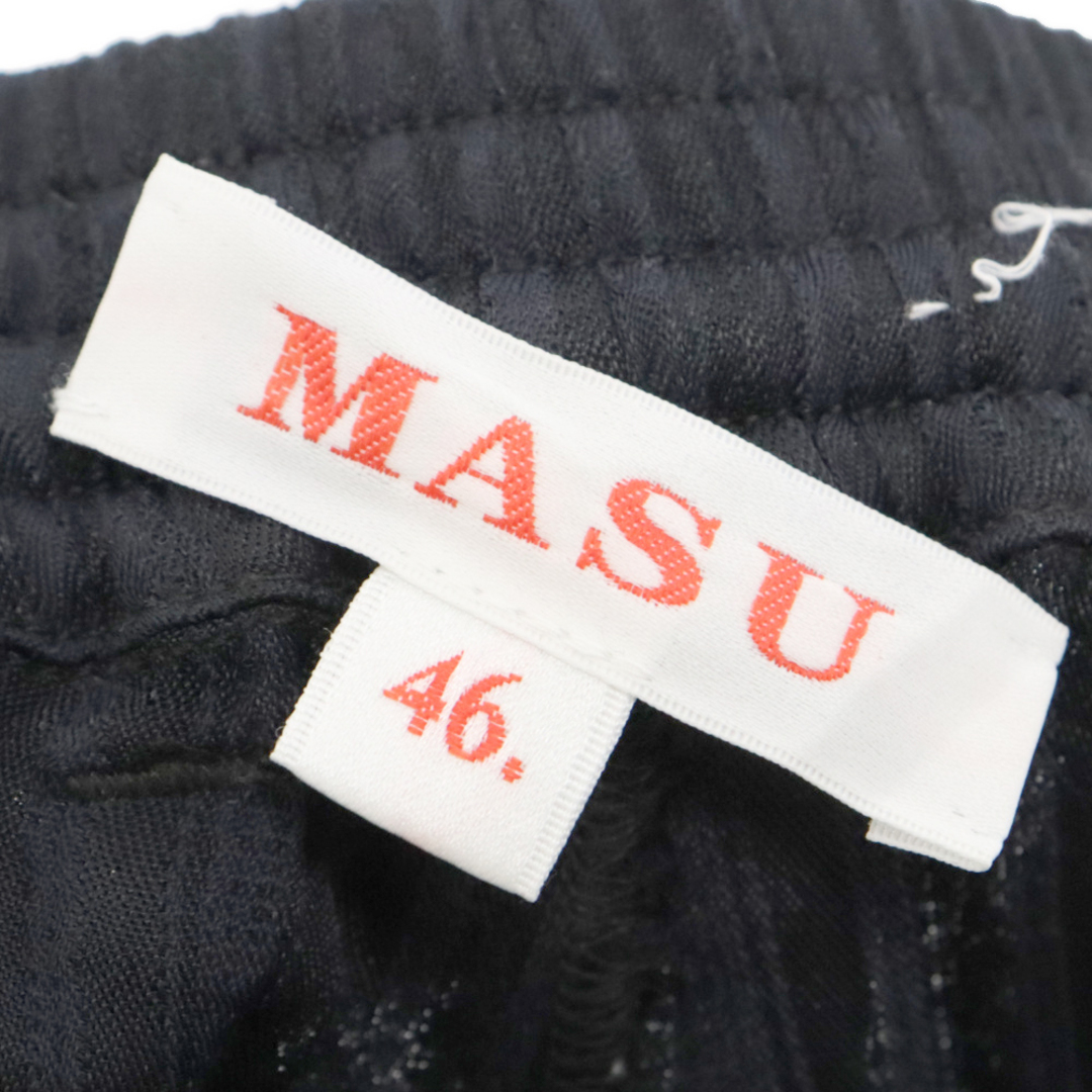 MASU エムエーエスユー 23AW HICKORY EASY PANTS ストライプレーヨンロングパンツ ブラック MFFW-PT1123 メンズのパンツ(その他)の商品写真