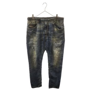 ディーゼル(DIESEL)のDIESEL ディーゼル Damaged Easy Denim Patns ダメージ加工 スウェットデニムパンツ 00ECALA6185BF03 インディゴ(デニム/ジーンズ)