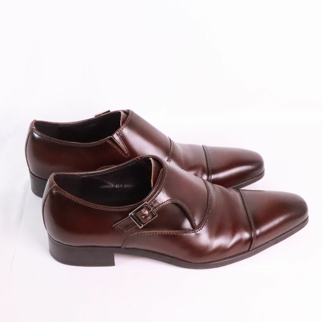 Luciano Vieri ルチアーノヴィエリ　ビジネスシューズ　革靴　茶　25.0 メンズの靴/シューズ(ドレス/ビジネス)の商品写真