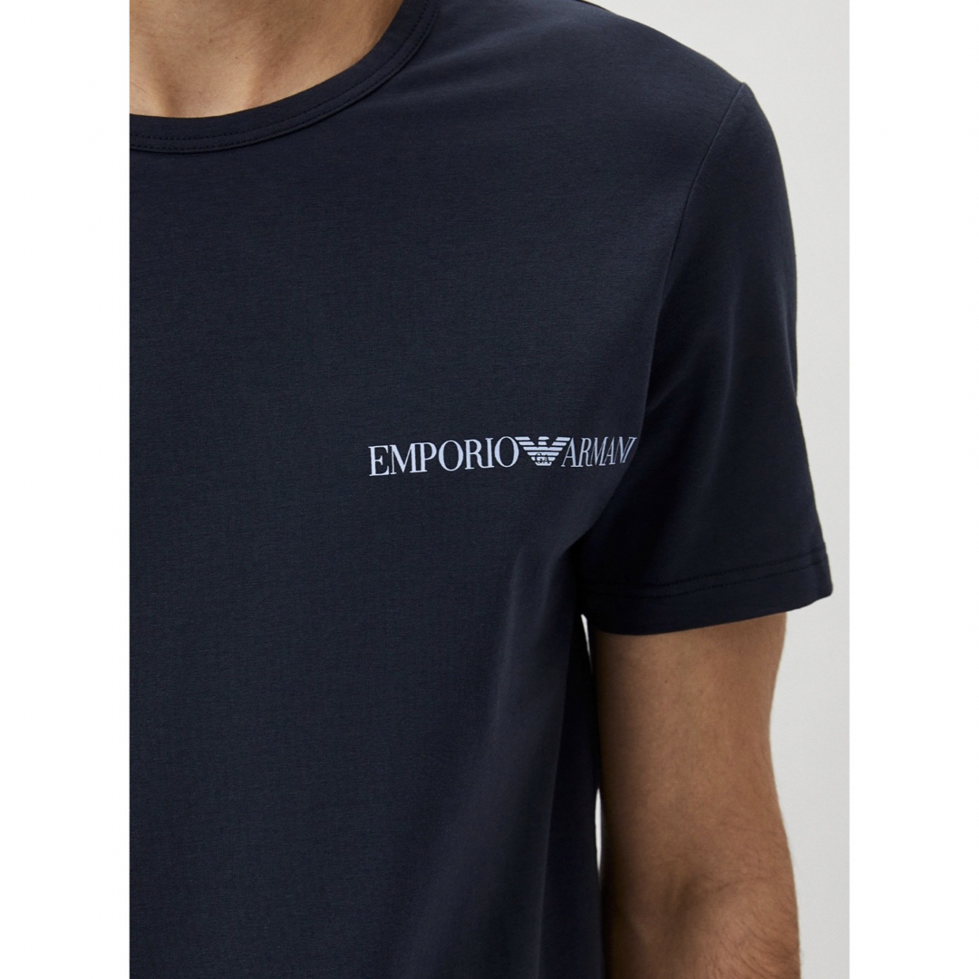 Emporio Armani(エンポリオアルマーニ)の新品未使用！即日発送！エンポリオアルマーニ　コットンストレッチ　TシャツL メンズのトップス(Tシャツ/カットソー(半袖/袖なし))の商品写真