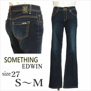 SOMETHING - 〈SOMETHING〉インディゴ系フィットデニム レディース 27 S～M位