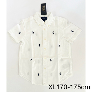 ラルフローレン(Ralph Lauren)のXL170-175cm 半袖シャツ　白　オックスフォード メンズM相当(Tシャツ/カットソー(半袖/袖なし))