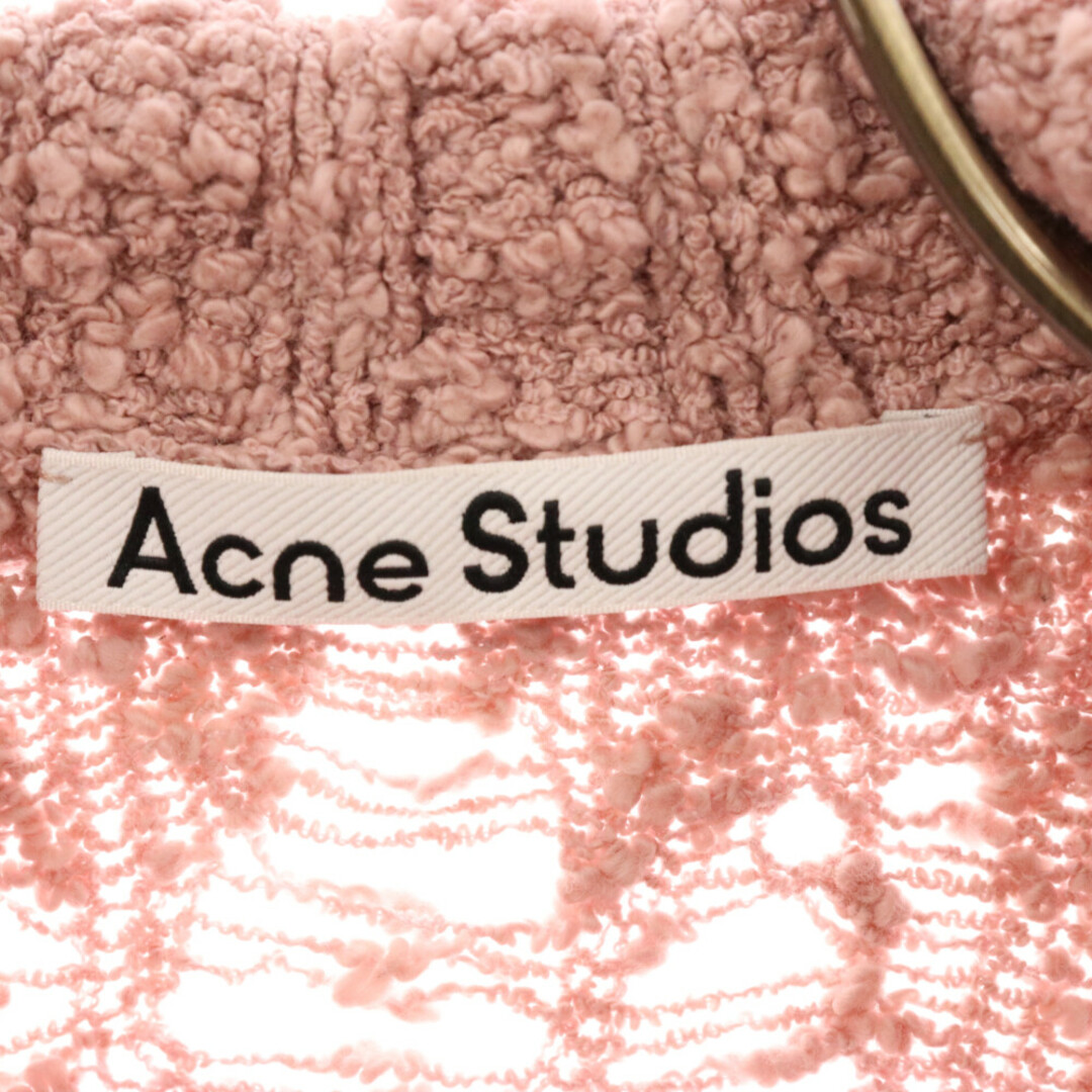Acne Studios(アクネストゥディオズ)のAcne Studios アクネ ストゥディオズ コットン ルーズ ニット カーディガン ピンク FN-WN-KNIT000648 レディース レディースのトップス(カーディガン)の商品写真