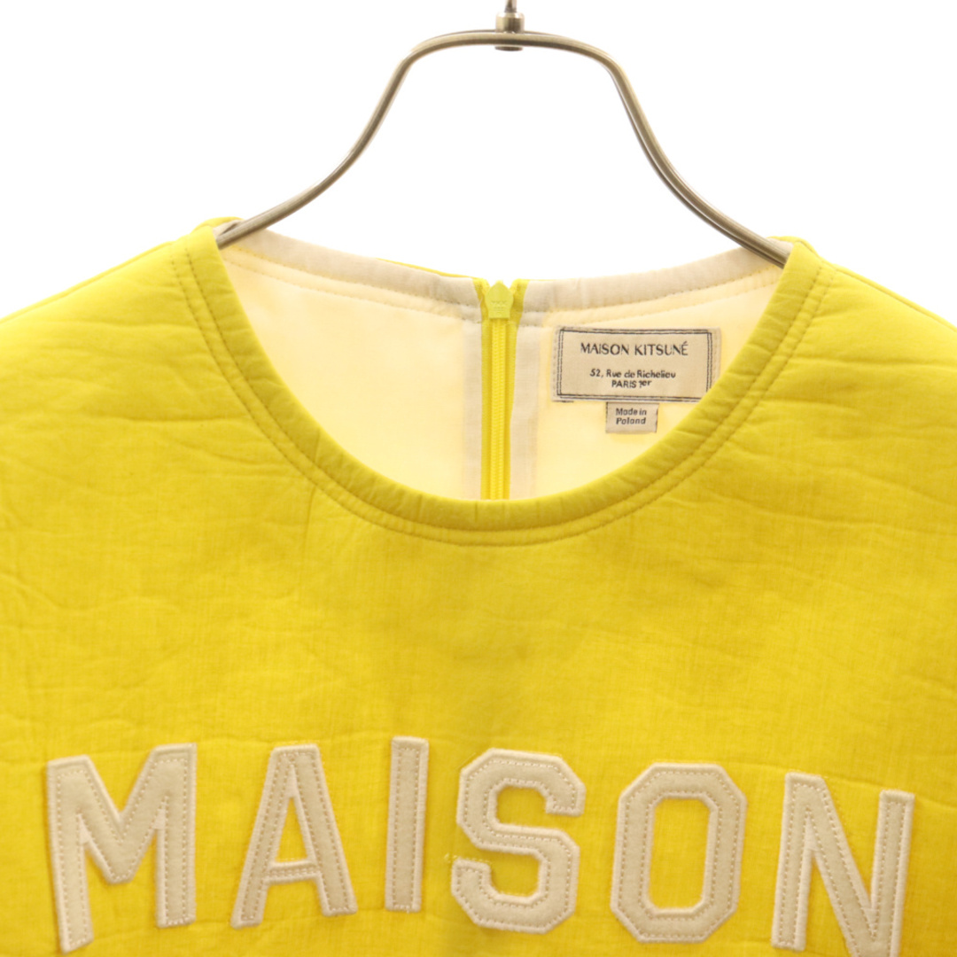MAISON KITSUNE'(メゾンキツネ)のMAISON KITSUNE メゾンキツネ ワッペンロゴ ショート丈 七分袖Tシャツ イエロー KWM-0409-A メンズのトップス(Tシャツ/カットソー(七分/長袖))の商品写真