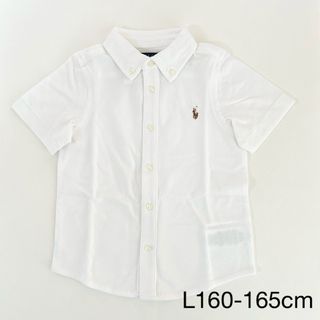 ラルフローレン(Ralph Lauren)のキッズL160-165cm 半袖シャツ　白　オックスフォード　ラルフローレン(Tシャツ/カットソー)