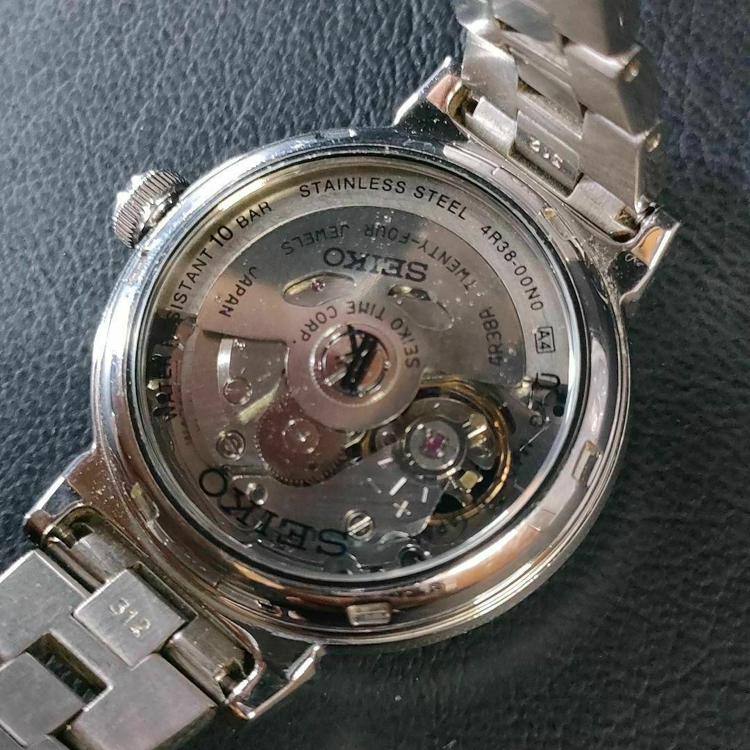 SEIKO(セイコー)の極美品【稼働品】SEIKO　セイコールキア　4R38　ホワイト　シルバー　自動巻 レディースのファッション小物(腕時計)の商品写真