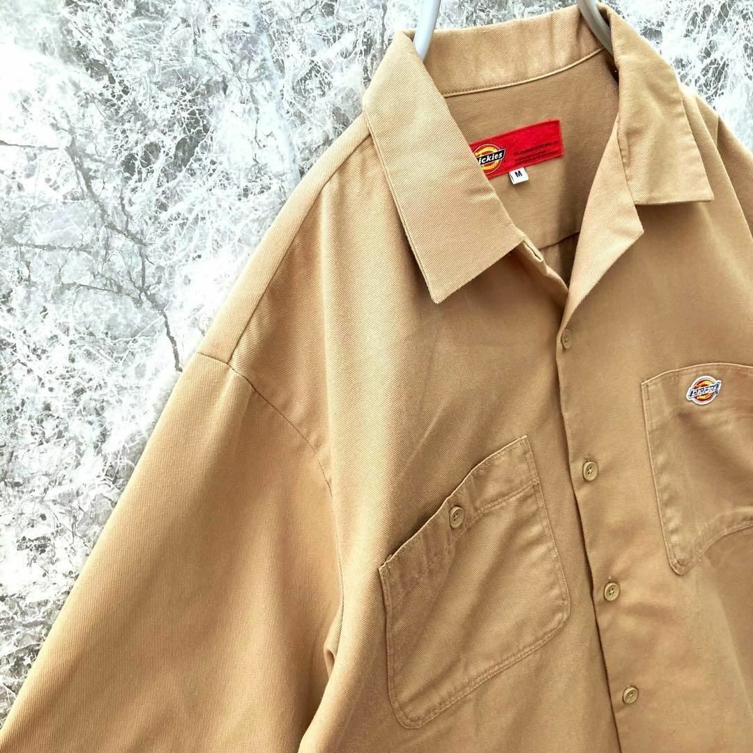 Dickies(ディッキーズ)の団七様IS42 アメリカ古着ディッキーズワンポイントワッペン半袖ポリコッ メンズのトップス(Tシャツ/カットソー(半袖/袖なし))の商品写真