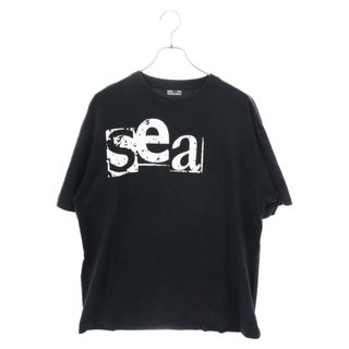 GOD SELECTION XXX ゴッドセレクショントリプルエックス ×WIND AND SEA ウィンダンシー ロゴプリント半袖Tシャツカットソー ブラック