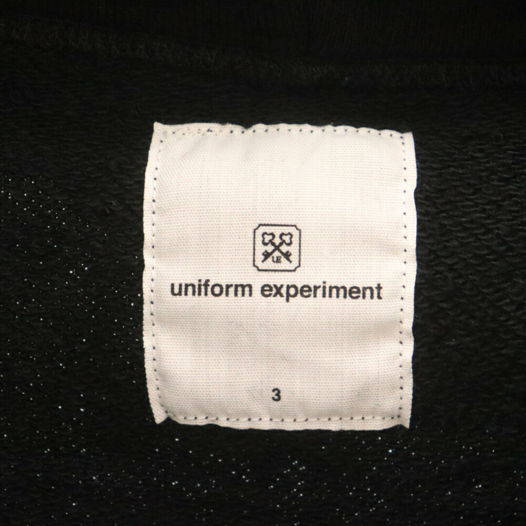 uniform experiment(ユニフォームエクスペリメント)のUNIFORM EXPERIMENT ユニフォームエクスペリメント JAZZY 5 SWEAT HOODIE ロゴプリントプルオーバーパーカー ブラック UE-230001 メンズのトップス(パーカー)の商品写真