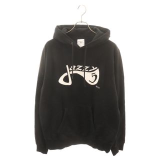 UNIFORM EXPERIMENT ユニフォームエクスペリメント JAZZY 5 SWEAT HOODIE ロゴプリントプルオーバーパーカー ブラック UE-230001