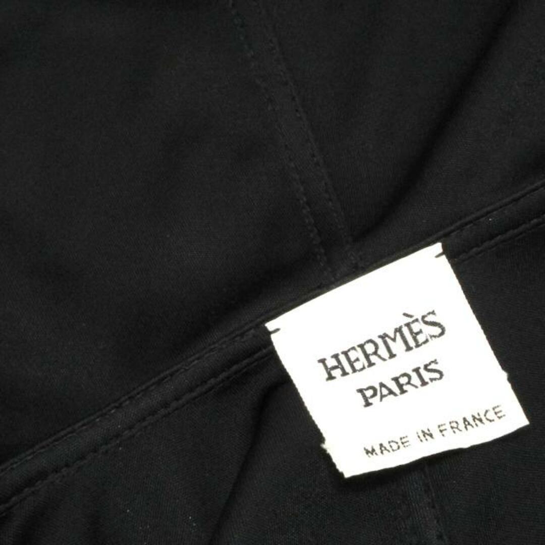 Hermes(エルメス)のHERMES(エルメス) コート サイズ36 S レディース美品  - 黒×白 長袖/春/秋 レーヨン レディースのジャケット/アウター(その他)の商品写真