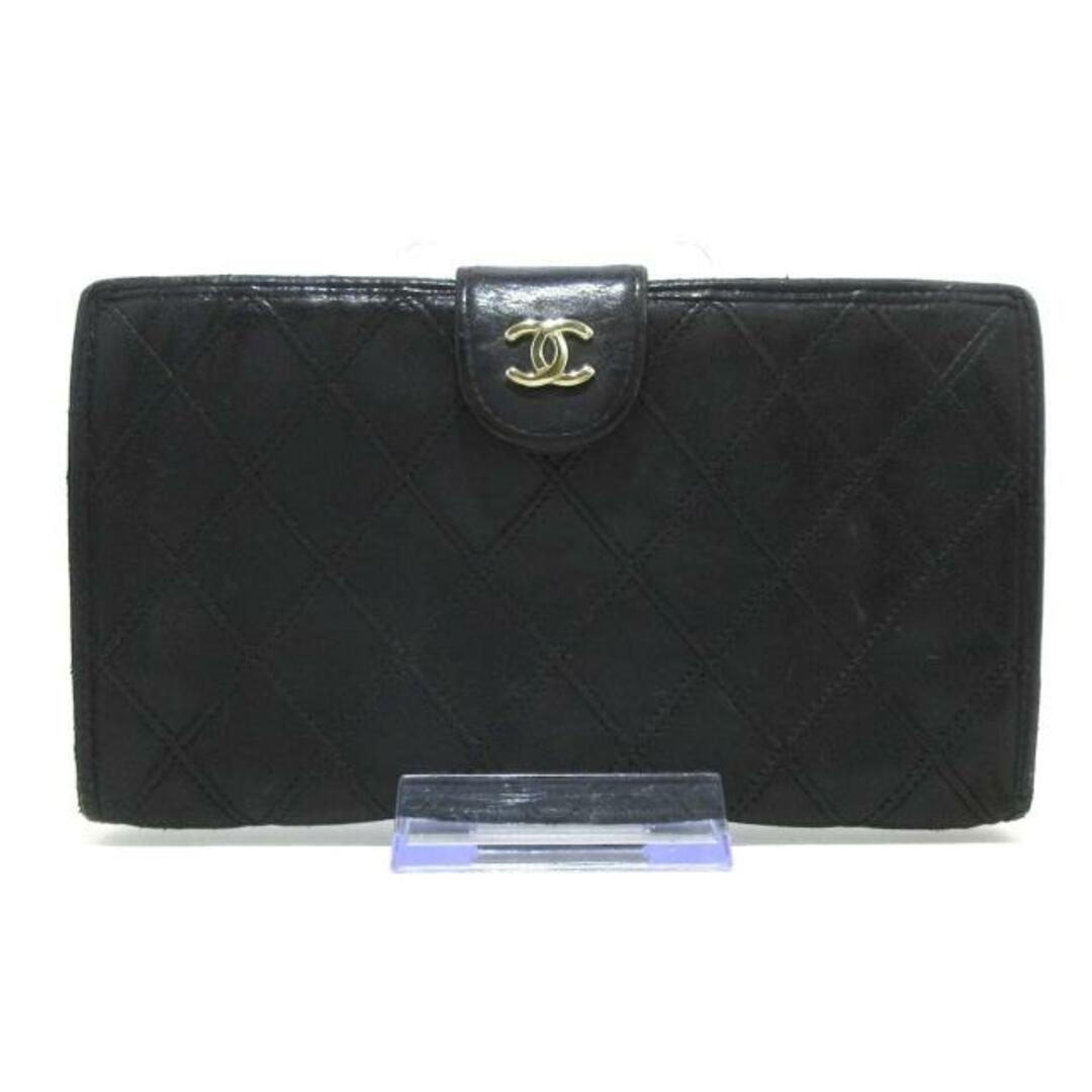 CHANEL(シャネル)のCHANEL(シャネル) 長財布 マトラッセ 黒 ゴールド金具 キャビアスキン×ラムスキン レディースのファッション小物(財布)の商品写真