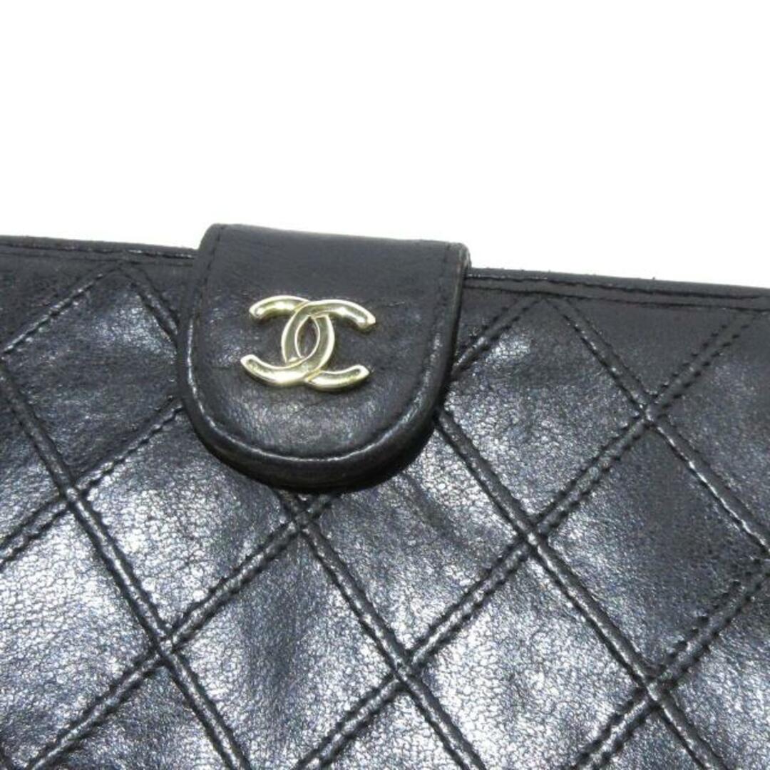 CHANEL(シャネル)のCHANEL(シャネル) 長財布 マトラッセ 黒 ゴールド金具 キャビアスキン×ラムスキン レディースのファッション小物(財布)の商品写真