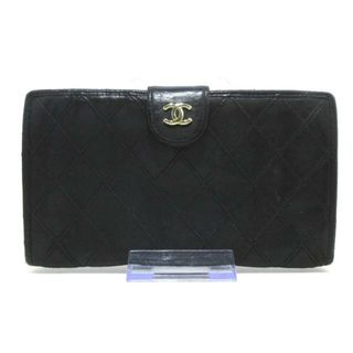 シャネル(CHANEL)のCHANEL(シャネル) 長財布 マトラッセ 黒 ゴールド金具 キャビアスキン×ラムスキン(財布)