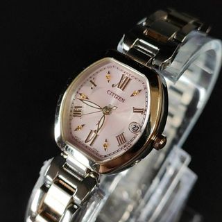 シチズン(CITIZEN)の極美品【稼働品】CITIZEN　シチズンXC　H058ピンク　シルバー　ソーラー(腕時計)