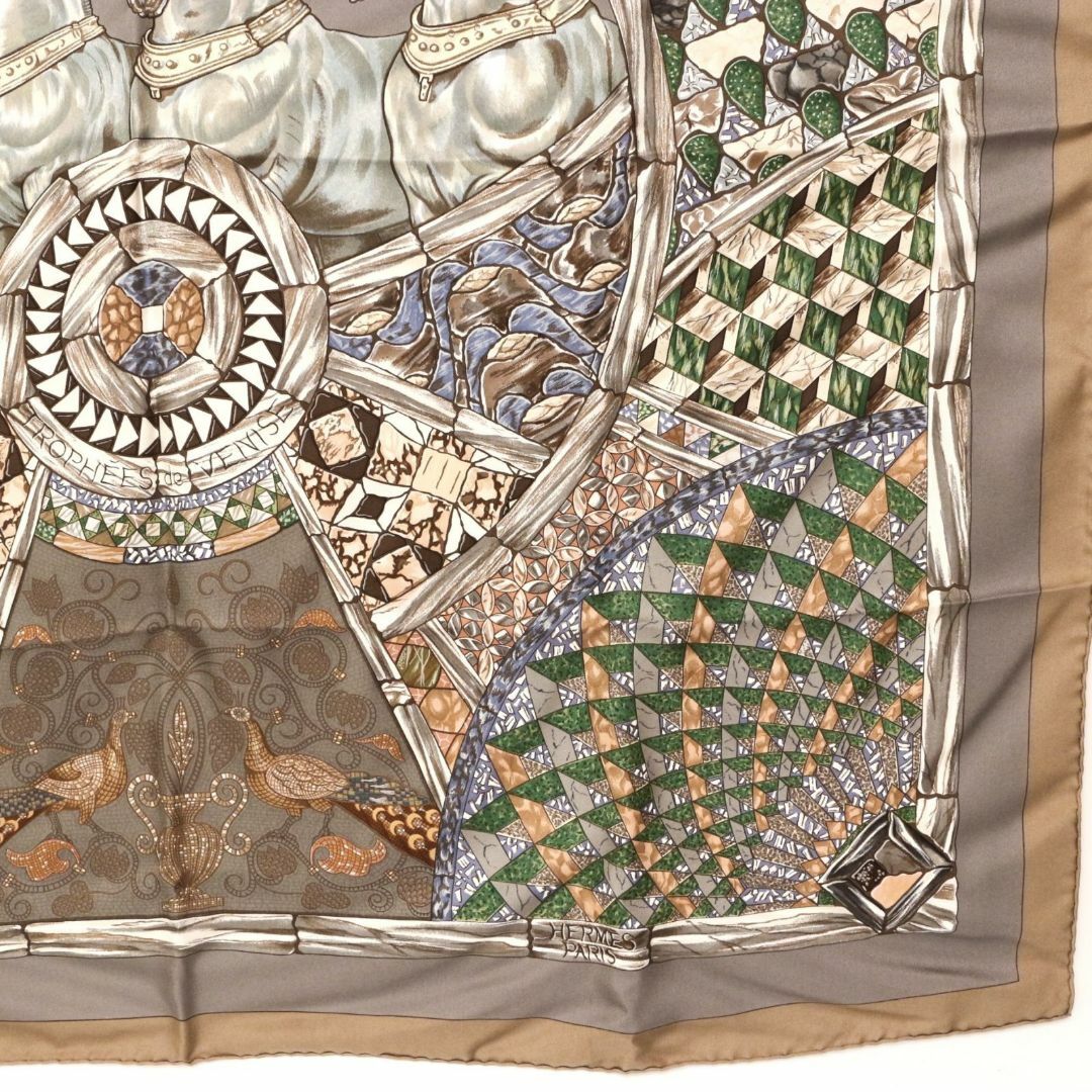 Hermes(エルメス)のエルメス ヴェニスの勝利 カレ 90 スカーフ 大判 シルク グレー シルク レディースのファッション小物(バンダナ/スカーフ)の商品写真
