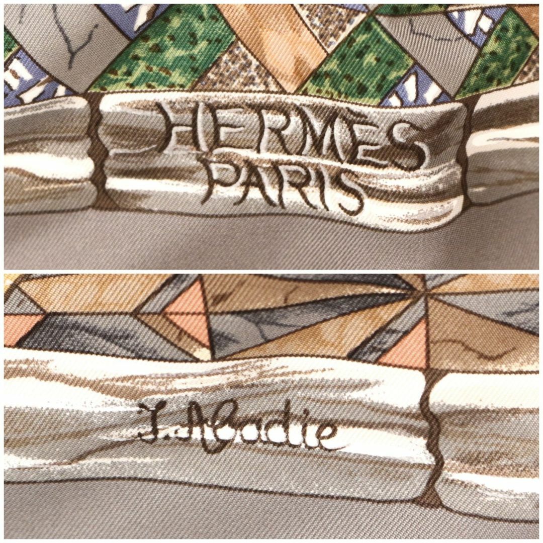 Hermes(エルメス)のエルメス ヴェニスの勝利 カレ 90 スカーフ 大判 シルク グレー シルク レディースのファッション小物(バンダナ/スカーフ)の商品写真