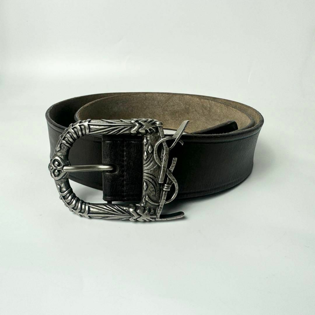 SAINT LAURENT - 【美品】サンローラン YSLロゴ ウエスタン SAINT LAURENT - 【美品】サンローラン YSLロゴ ウエスタン