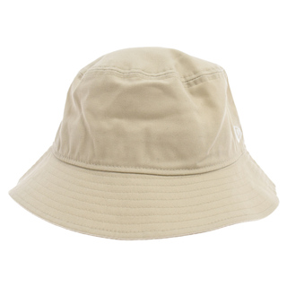 ニューエラー(NEW ERA)のNEW ERA ニューエラ コットン ロゴエンブロイダリー バケットハット 帽子 オフホワイト 205791(ハット)