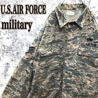ミリタリー(MILITARY)のK103 【人気】U.S.AIRFORCEアメリカ空軍刺繍ワッペンジャケット迷彩(その他)
