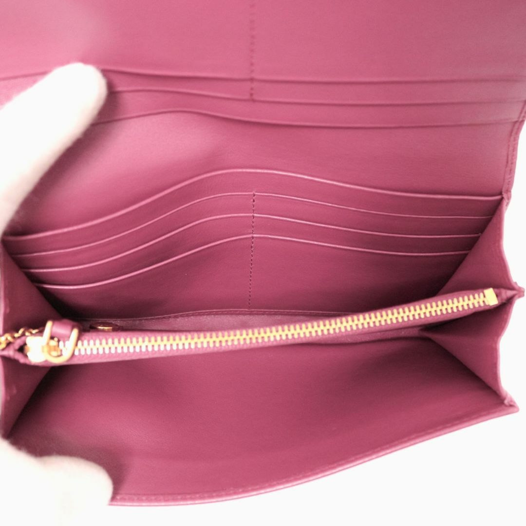 PRADA(プラダ)のプラダ 長財布 ロングウォレット キルティング マトラッセ ナイロン ピンク レディースのファッション小物(財布)の商品写真