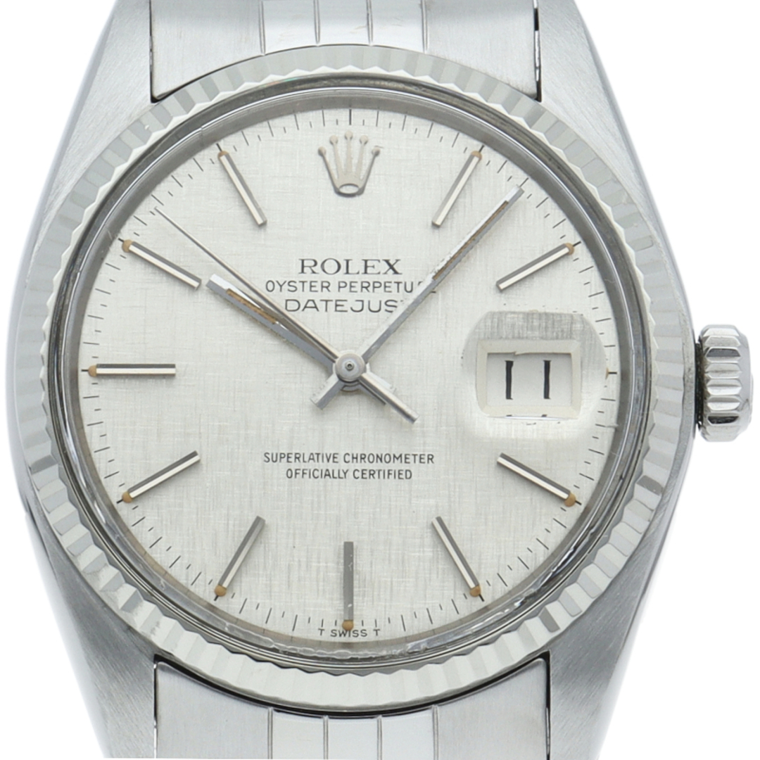 ROLEX(ロレックス)のロレックス デイトジャスト メンズ時計 モザイク アンティーク Datejust Mens 16014(5) K18WG/SS メンズ時計 シルバー 仕上げ済 1978年 美品 【中古】 メンズの時計(その他)の商品写真