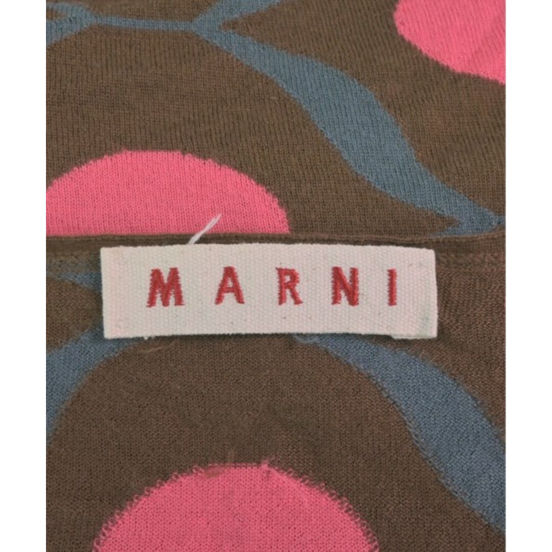 Marni(マルニ)のMARNI マルニ カーディガン 40(M位) 茶xピンクx青系(総柄) 【古着】【中古】 レディースのトップス(カーディガン)の商品写真