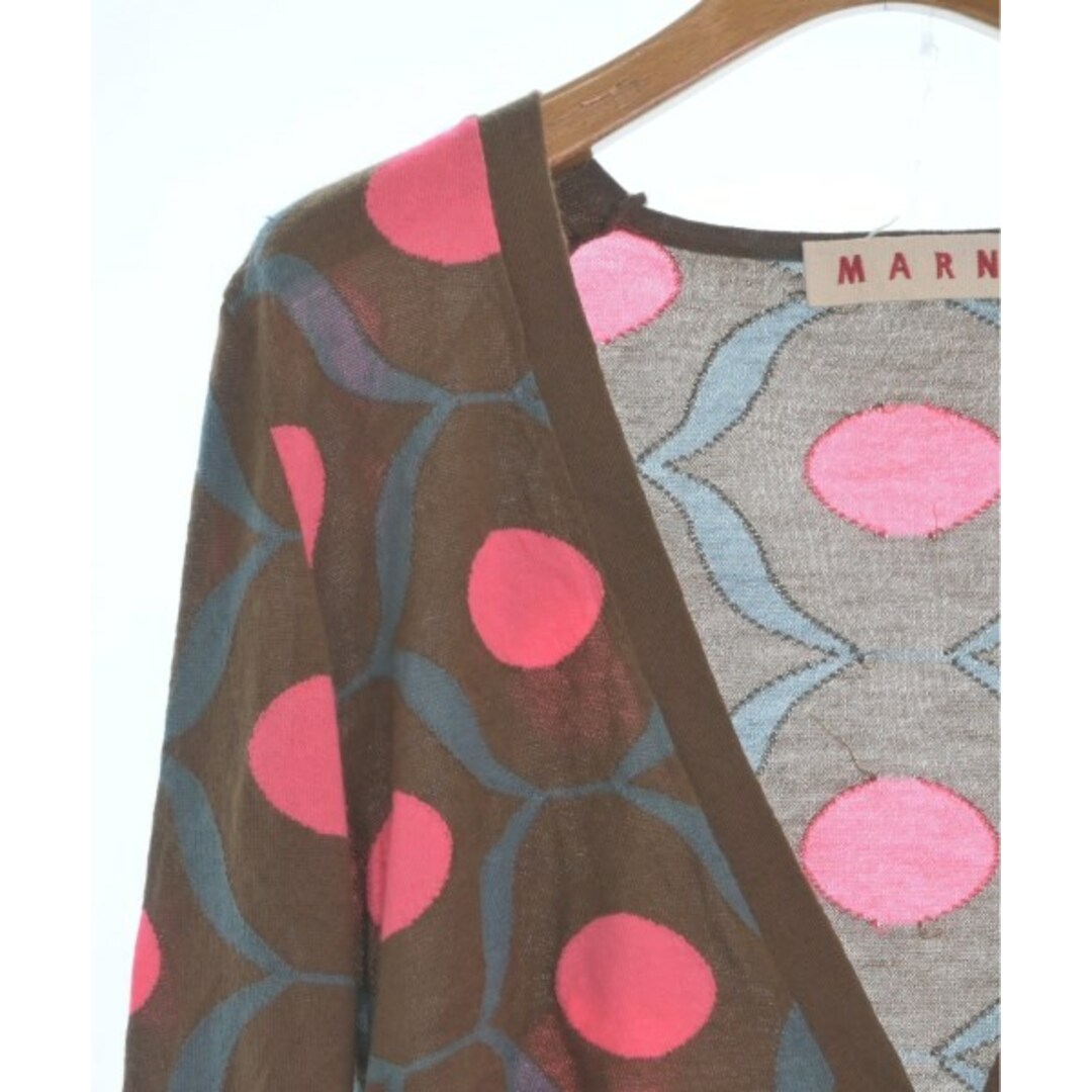 Marni(マルニ)のMARNI マルニ カーディガン 40(M位) 茶xピンクx青系(総柄) 【古着】【中古】 レディースのトップス(カーディガン)の商品写真