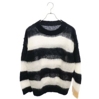 ユニフォームエクスペリメント(uniform experiment)のUNIFORM EXPERIMENT ユニフォームエクスペリメント 21AW MOHAIR BORDER CREWNECK KNIT モヘアボーダークルーネックニット セーター ブラック/ホワイト UE-212052(ニット/セーター)