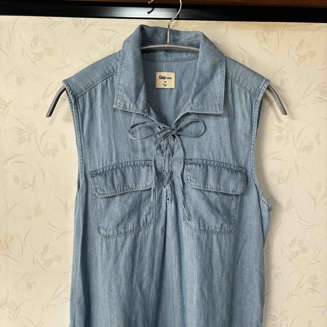 GAP(ギャップ)のGAP ギャップ1969 ❗️デニムシャツ　ワンピース　チュニック　ブルーXS レディースのトップス(チュニック)の商品写真