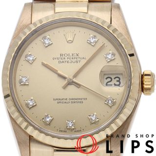 ロレックス(ROLEX)のロレックス デイトジャスト ボーイズ時計 10Pダイヤ Datejust Boys 68278G(R) K18YG レディース時計 シャンパンカラー 仕上げ済 1988年 美品 【中古】(腕時計)