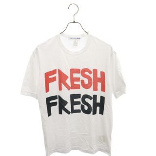 コムデギャルソン(COMME des GARCONS)のCOMME des GARCONS コムデギャルソン FRESH FRESH PRINT TEE フロントプリント半袖Tシャツ ホワイト FK-T006(Tシャツ/カットソー(半袖/袖なし))