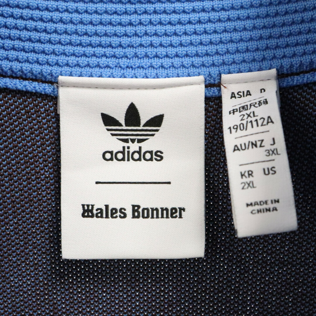 adidas(アディダス)のadidas アディダス ×WALES BONNER WB KNIT TT ウェールズボナー ニット ジップアップジャケット ブラウン/ブルー IT9780 メンズのジャケット/アウター(フライトジャケット)の商品写真